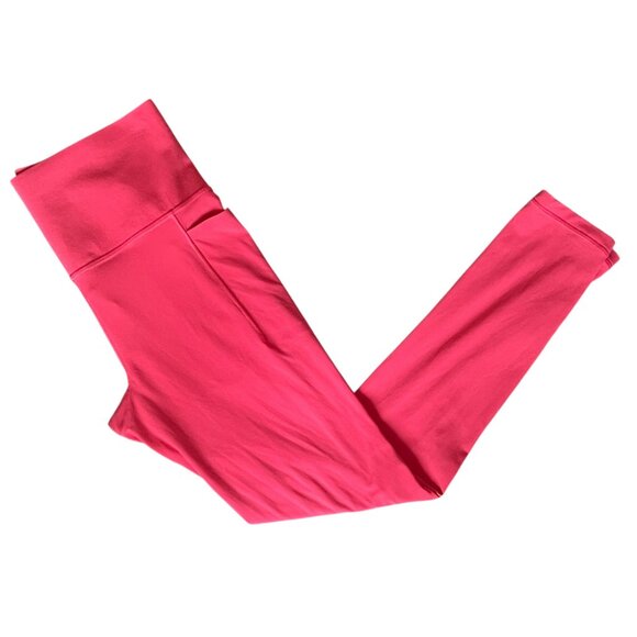 Athleta Womens Leggings Size Small Salutation Stash High Rise Legging Punch Pink - Picture 1 of 11